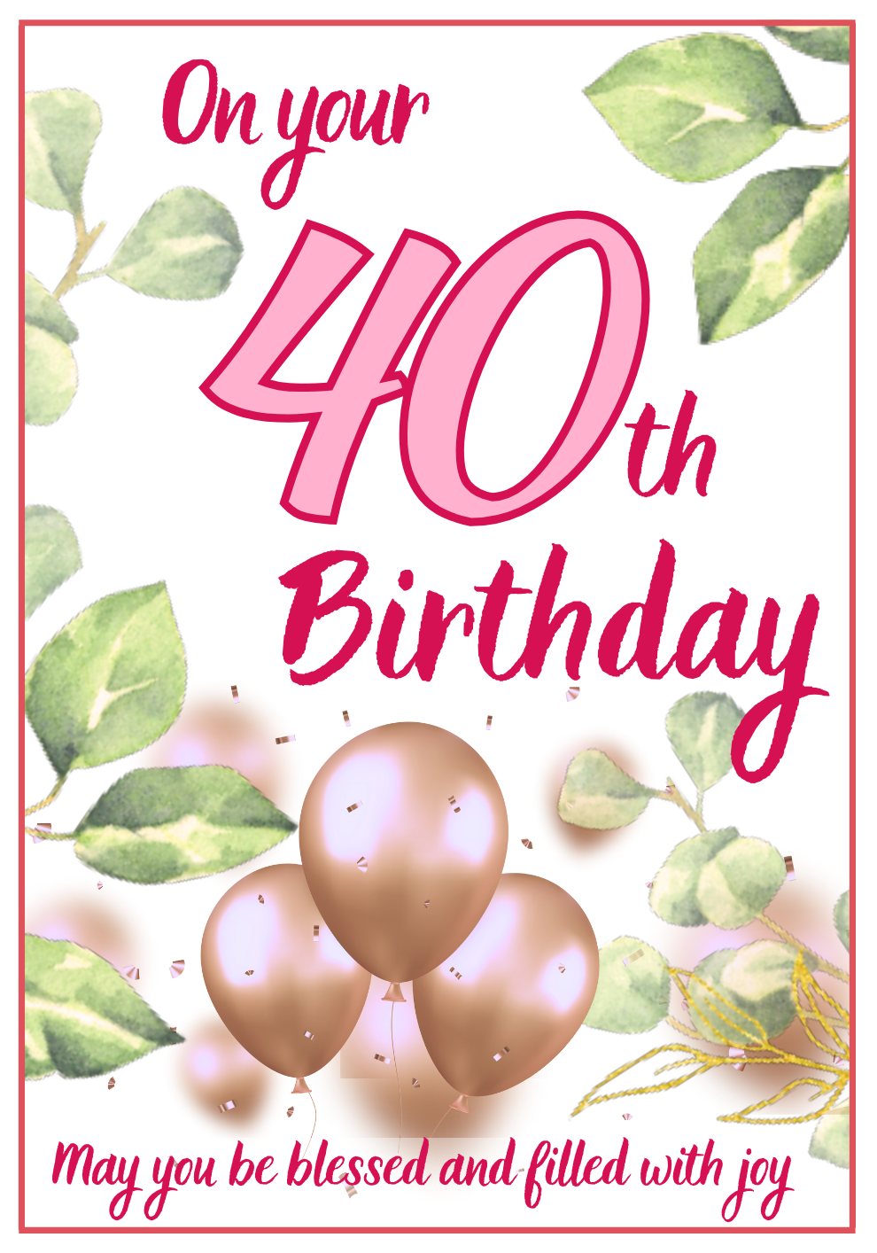 Birthday Card - Significant Pink