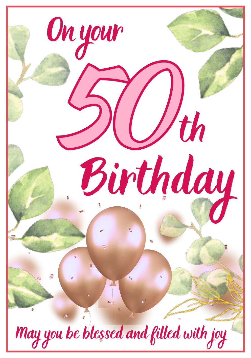 Birthday Card - Significant Pink