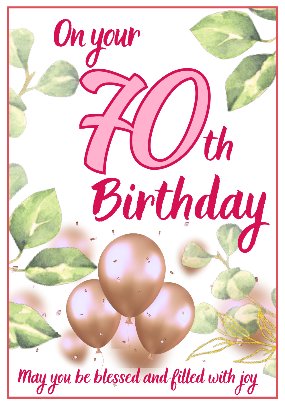 Birthday Card - Significant Pink