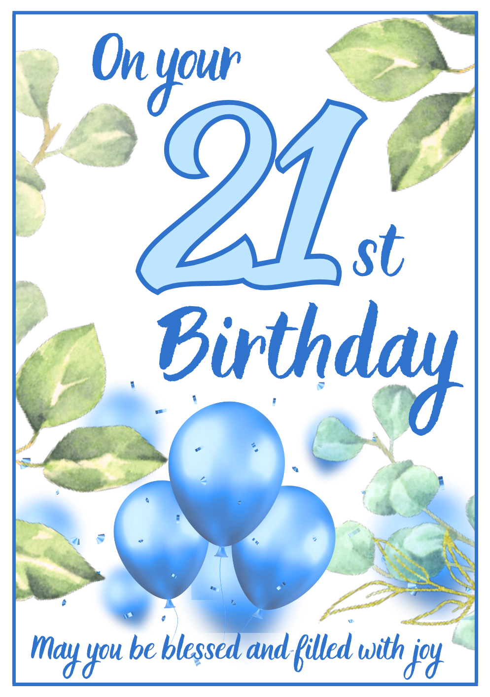 Birthday Card - Significant Blue