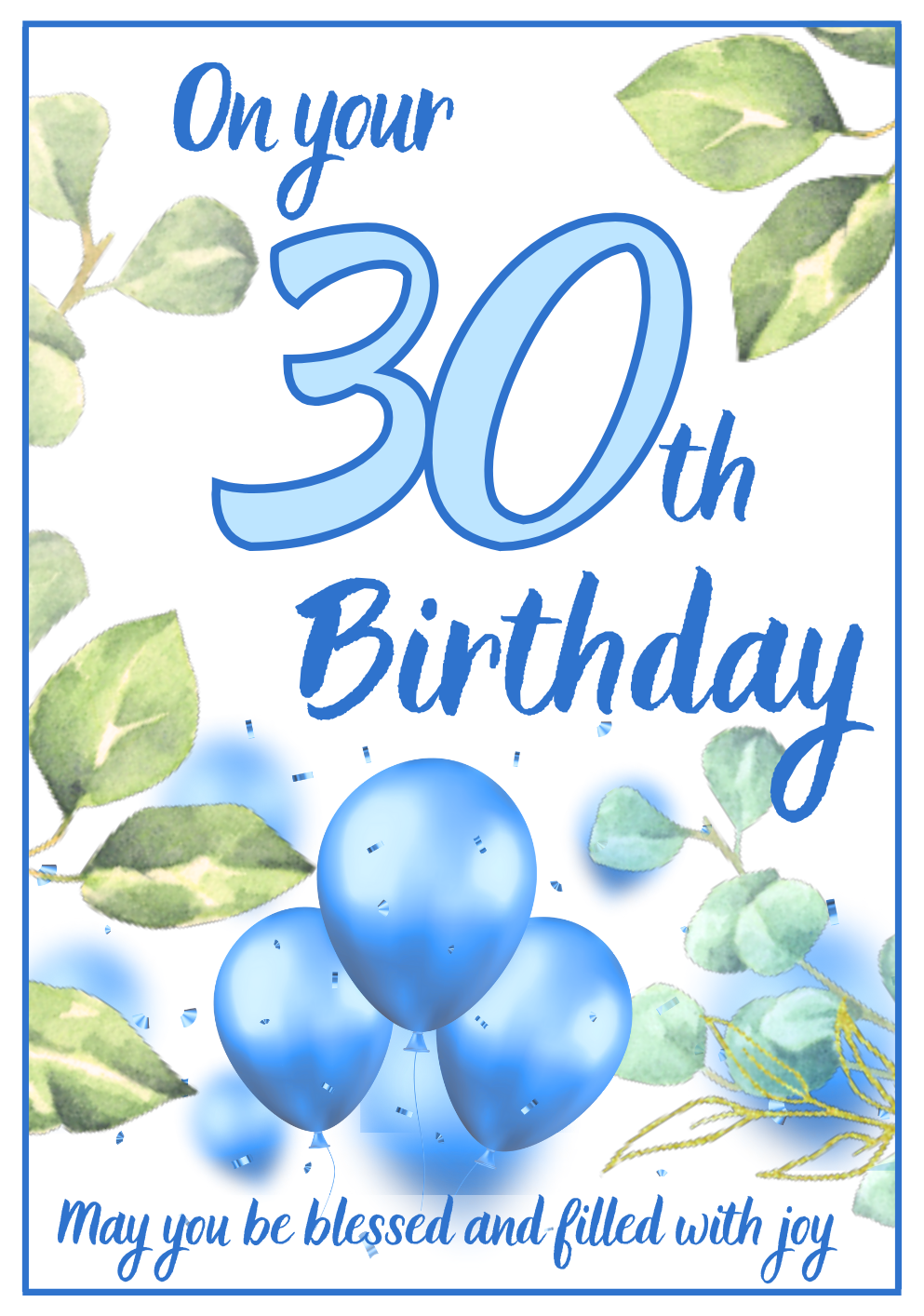 Birthday Card - Significant Blue