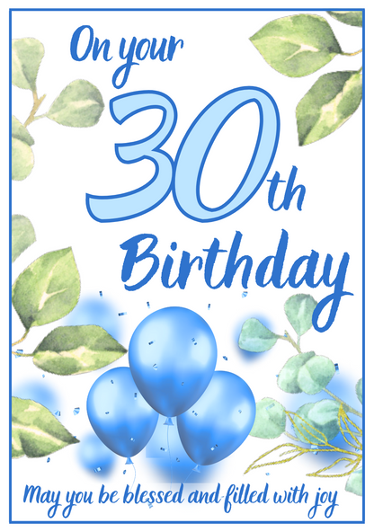 Birthday Card - Significant Blue