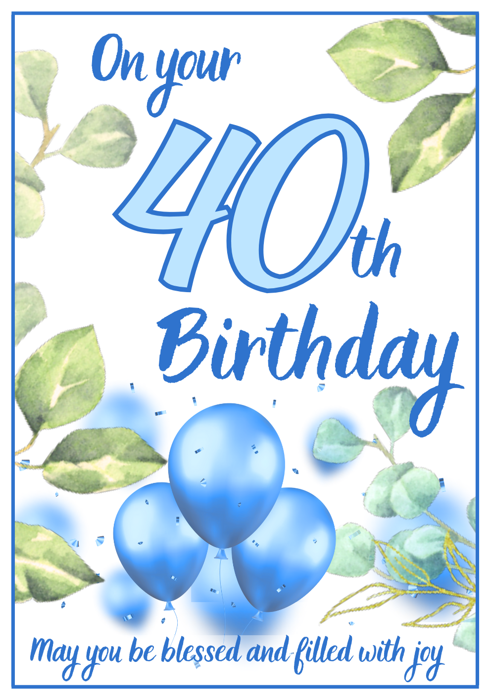 Birthday Card - Significant Blue