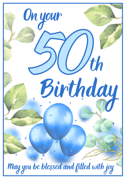 Birthday Card - Significant Blue