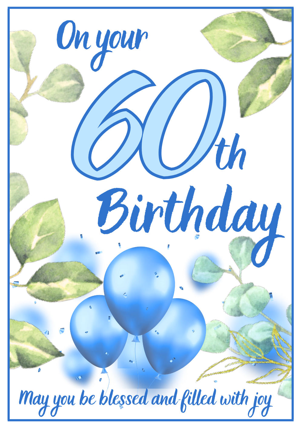 Birthday Card - Significant Blue