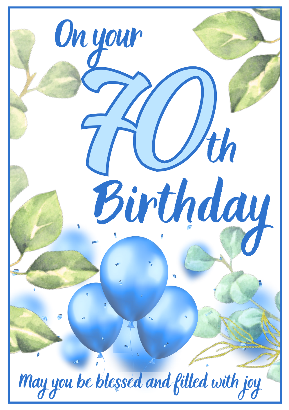 Birthday Card - Significant Blue