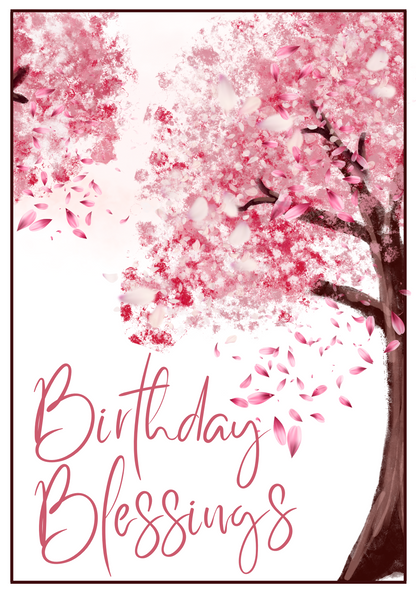 Birthday Card - Blossom Trees