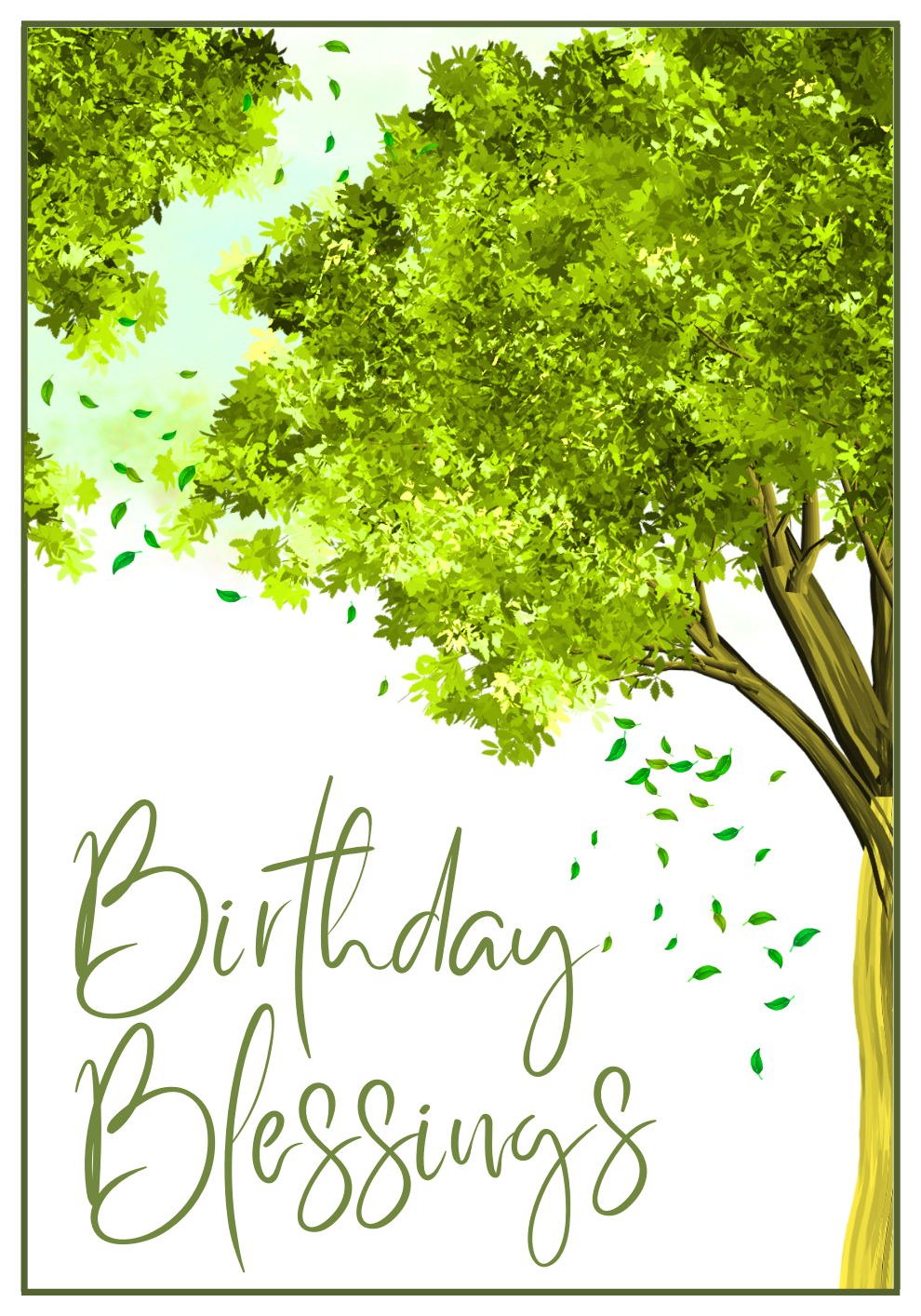 Birthday Card - Summer Trees