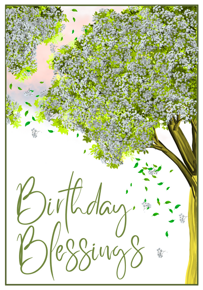 Birthday Card - Spring Trees