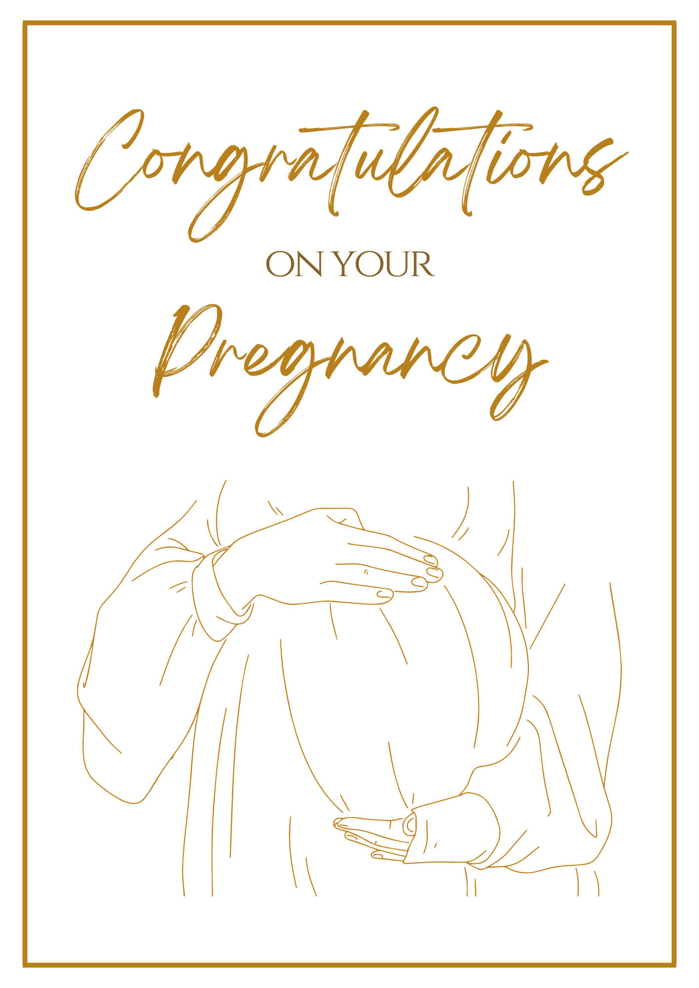 New Pregnancy Card - Lineart Belly