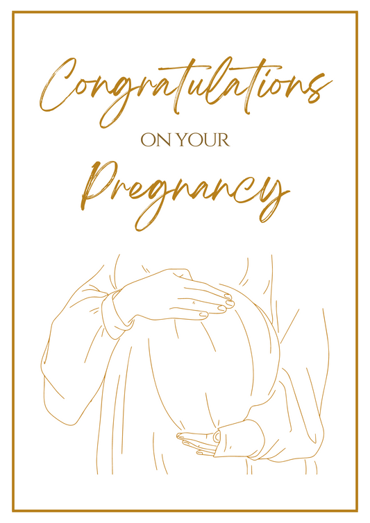 New Pregnancy Card - Lineart Belly