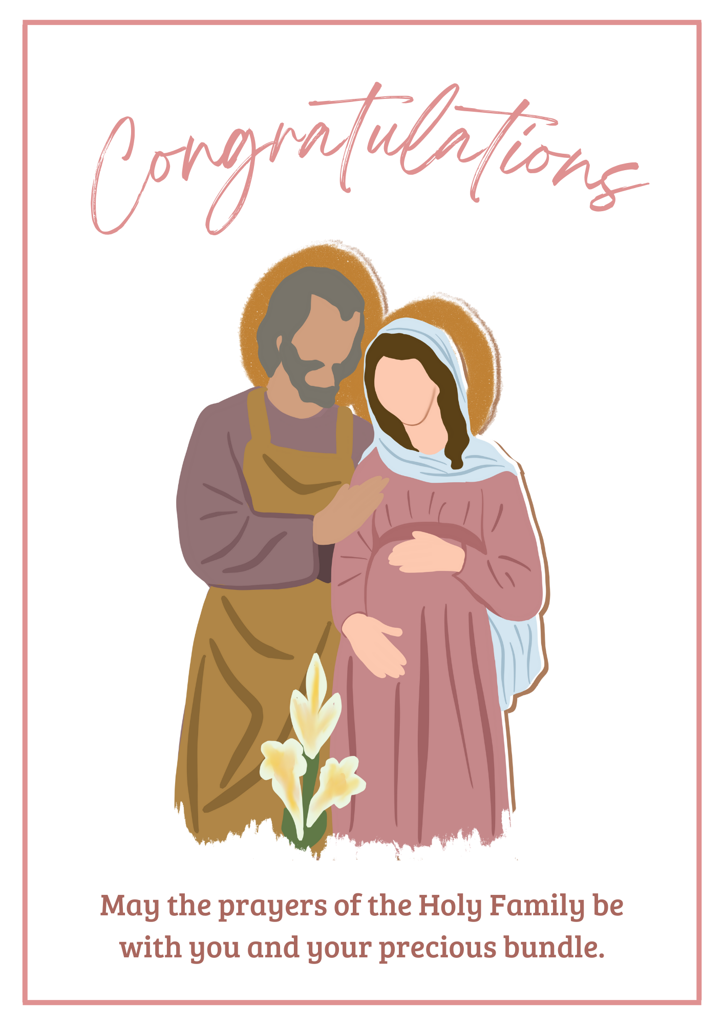 New Pregnancy Card - Holy Family 001