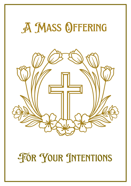 Mass Card - Gold Outline