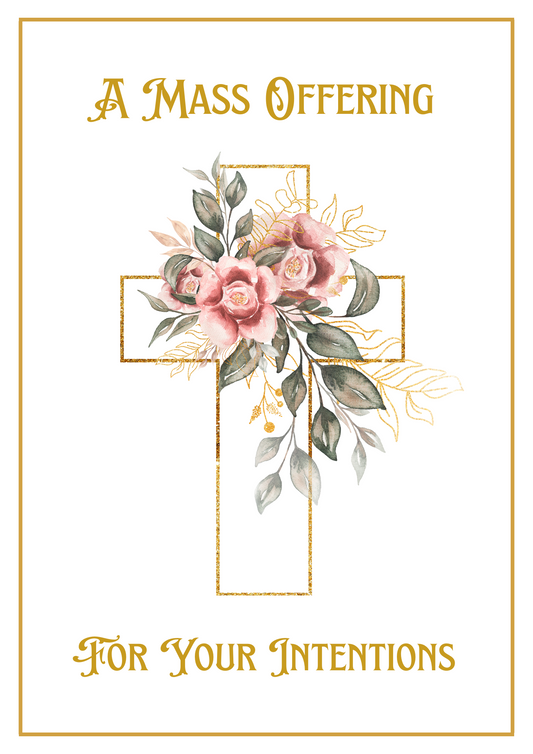 Mass Card - Cross Posy