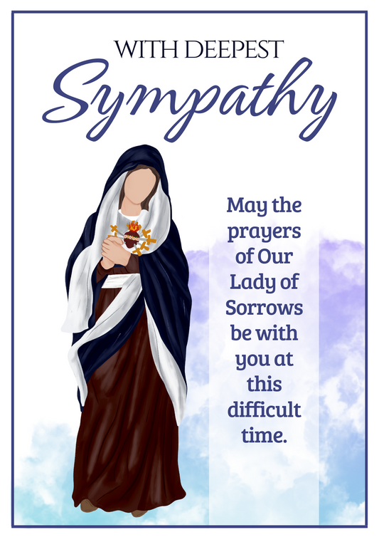 Sympathy Card - Our Lady of Sorrows