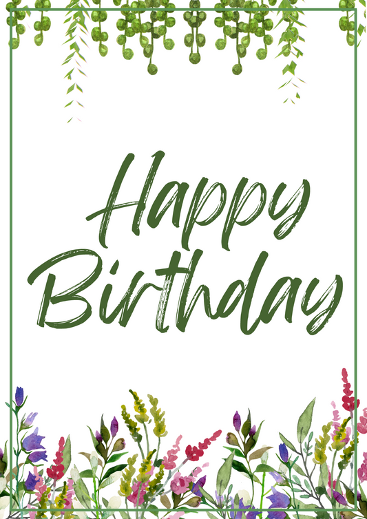 Birthday Card - Wildflowers