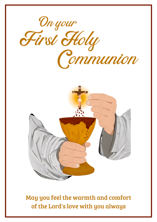 First Communion Card - Eucharist