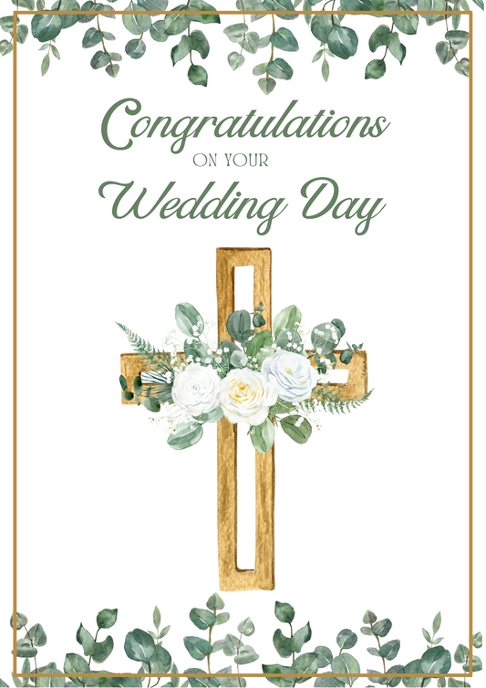 Wedding Card - Bouquet White