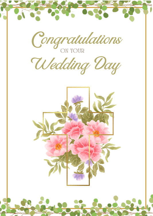 Wedding Card - Bouquet Pink